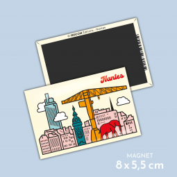 Skyline colorée de Nantes