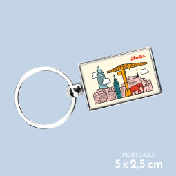 Skyline colorée de Nantes