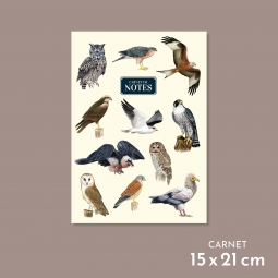 Carnet A5 - Rapaces - beige