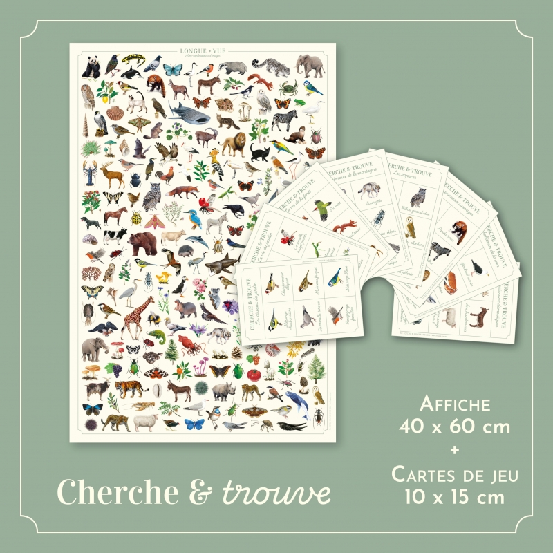 Affiche et jeu cherche et trouve ludique pour les enfants