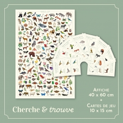 Affiche et jeu cherche et trouve ludique pour les enfants
