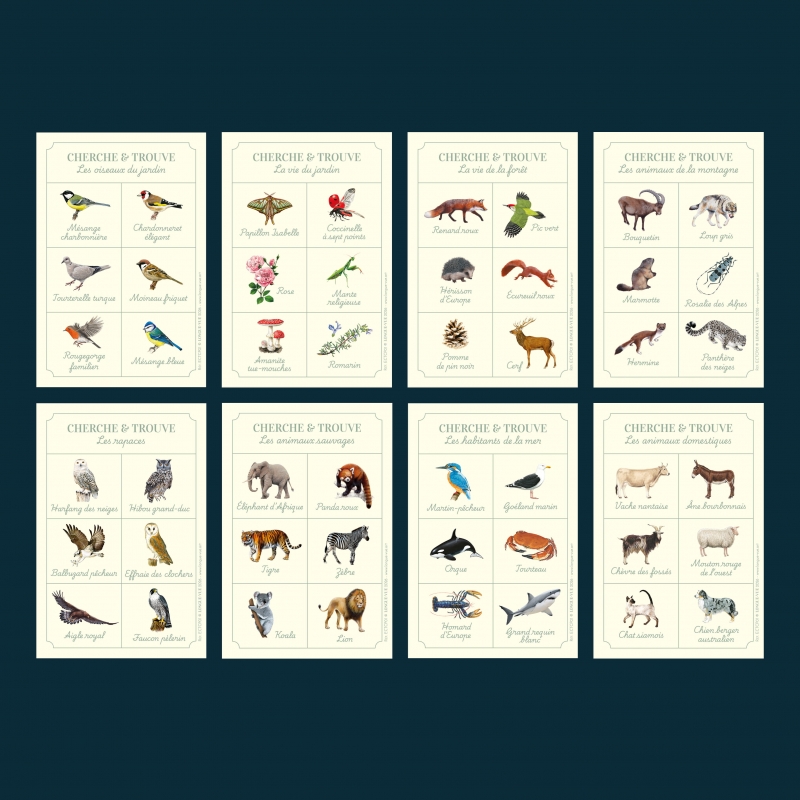 Affiche et jeu cherche et trouve ludique pour les enfants