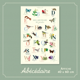 Affiche abécédaire du jardin