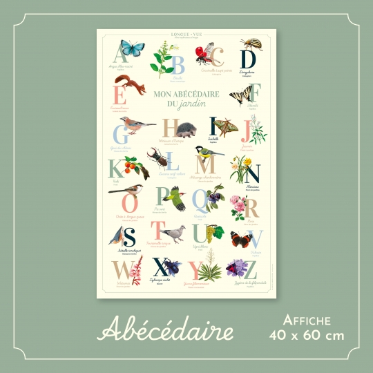 Affiche abécédaire du jardin