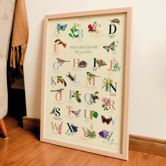 Affiche abécédaire du jardin
