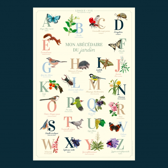 Affiche abécédaire du jardin