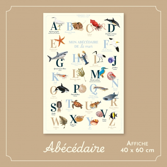 Affiche abécédaire de la mer