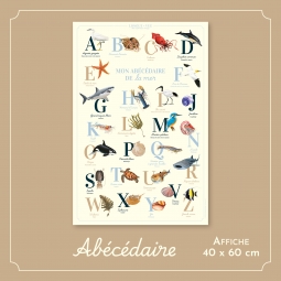 Affiche abécédaire de la mer