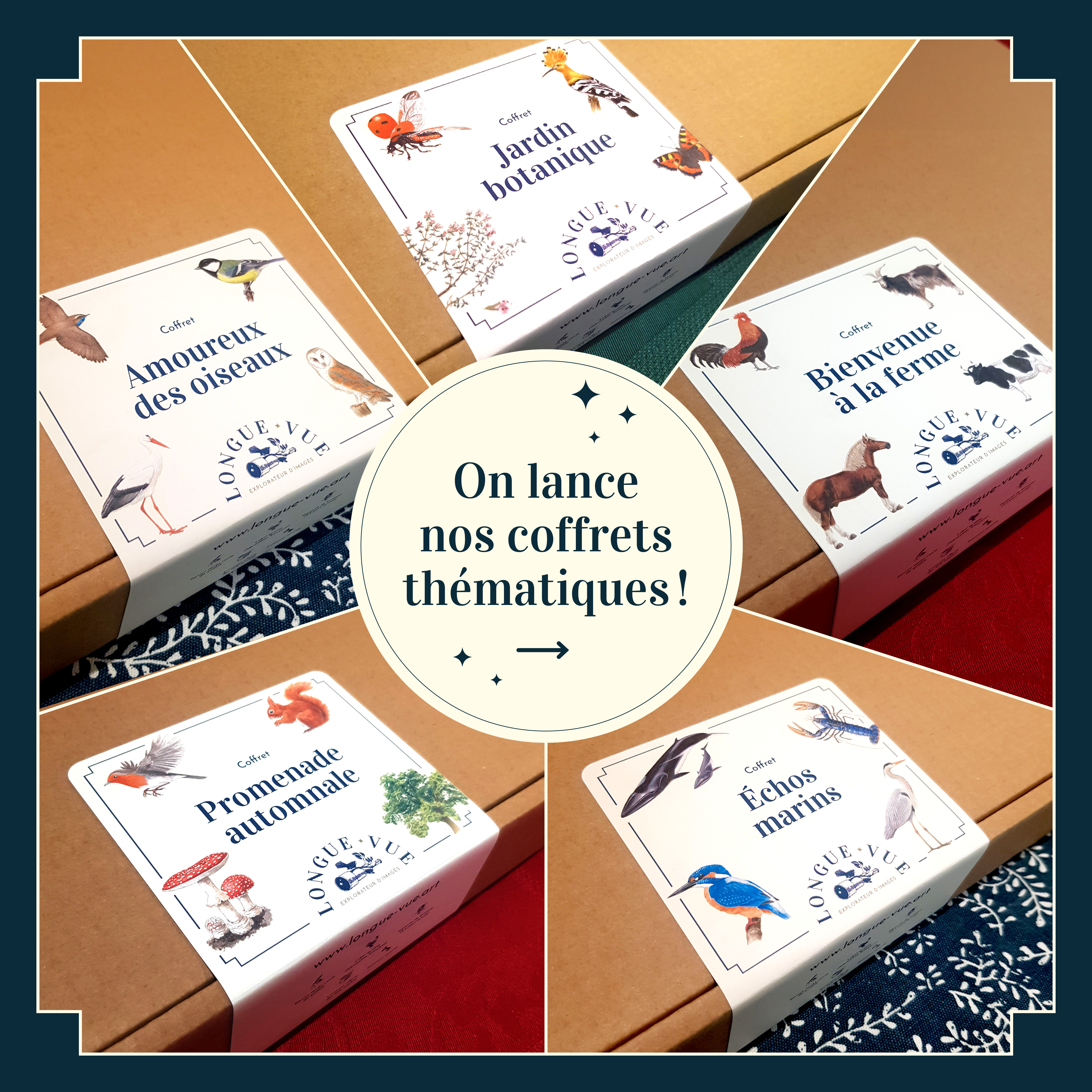 coffrets de papeterie Longue-vue